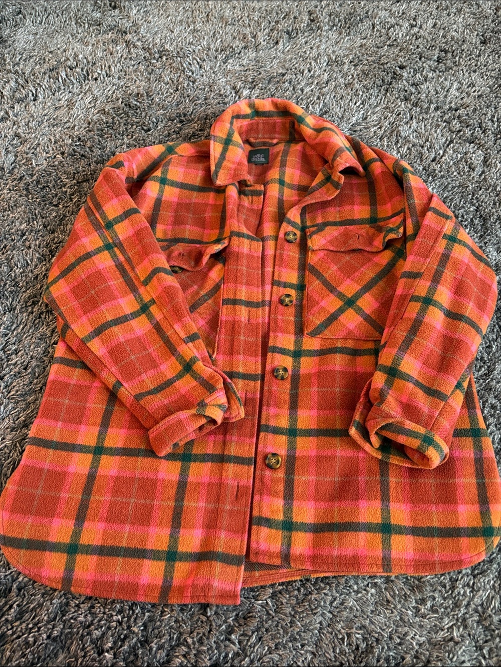 Orange Plaid Jacket